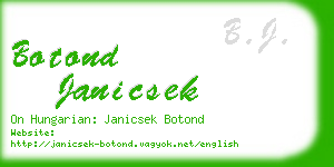 botond janicsek business card